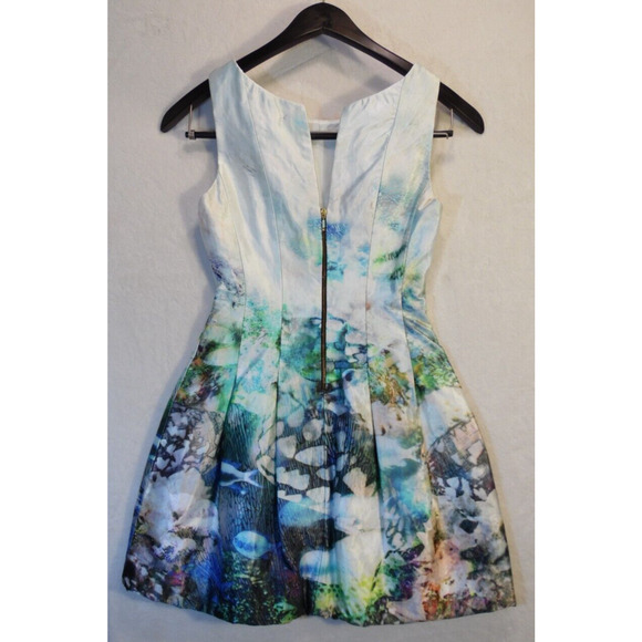 Zara‎ Basics Dress XS Aquarium Print Tulip Mini Holiday Bloggers Fav NWOT - Picture 10 of 16